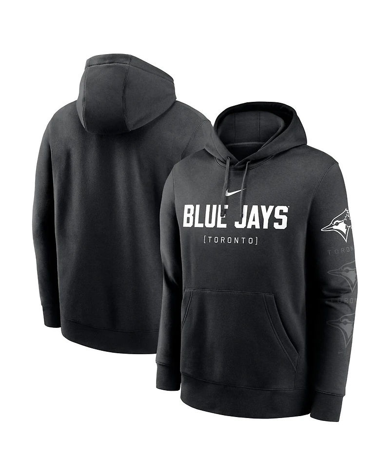 Nike Men's Black Toronto Blue Jays Fashion Club Pullover Hoodie