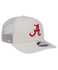 New Era Men's Stone Alabama Crimson Tide Canvas 9SEVENTY Stretch-Snap Hat