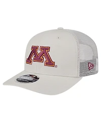 New Era Men's Stone Minnesota Golden Gophers Canvas 9SEVENTY Stretch-Snap Hat