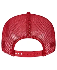 New Era Men's Red Los Angeles Angels Bikini Bottom Trucker 9FIFTY Snapback Hat