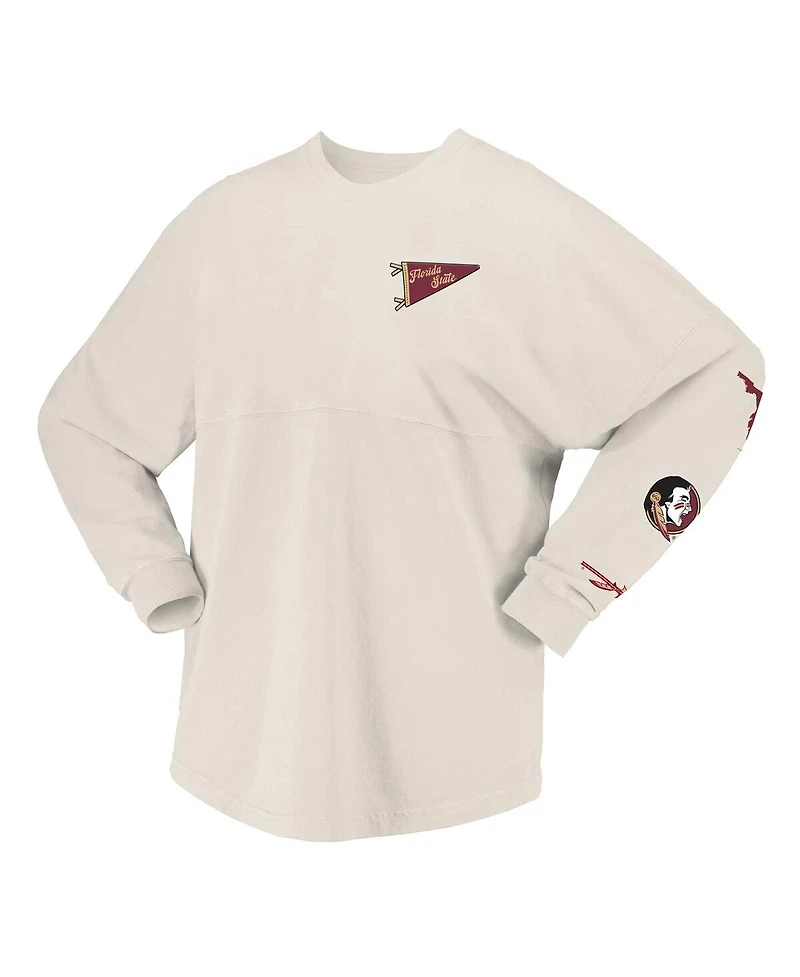 Spirit Jersey Women's Natural Florida State Seminoles Local Long Sleeve T-Shirt
