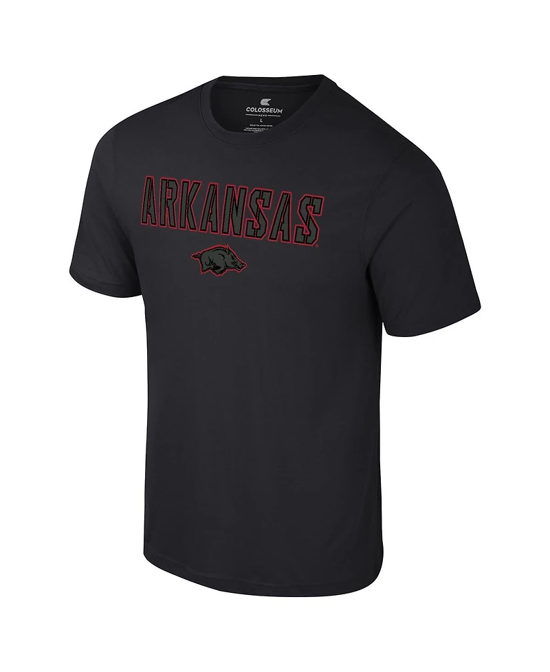 Colosseum Men's Black Arkansas Razorbacks Color Pop Active Blend T-Shirt