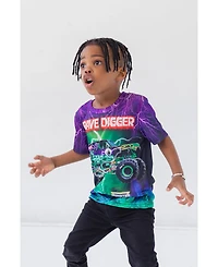 Monster Jam Boys T-Shirt to Grave Digger El Toro Loco Megalodon