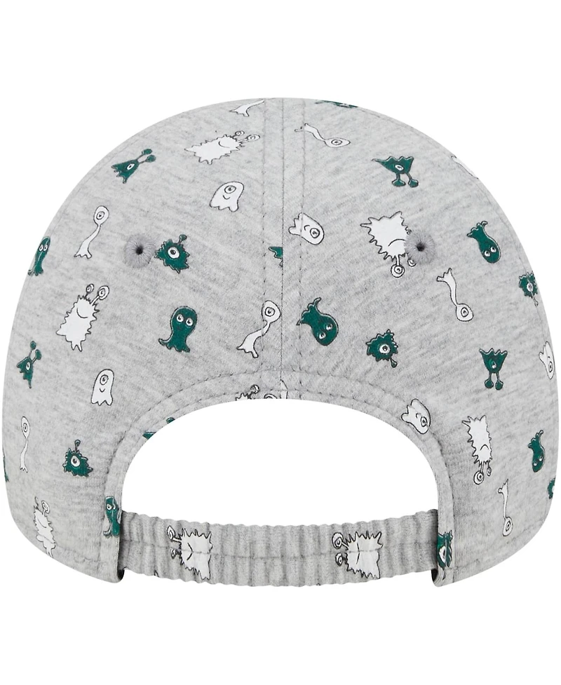 New Era Toddler Heather Gray Michigan State Spartans Allover Print Critter 9FORTY Flex Hat
