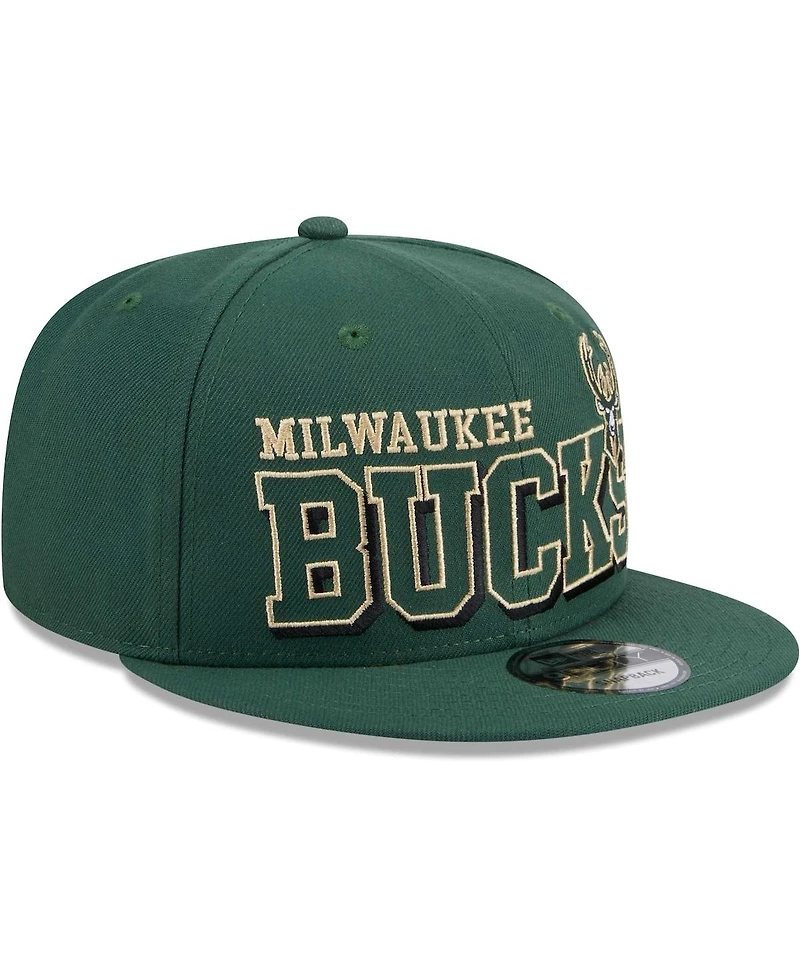 New Era Men's Hunter Green Milwaukee Bucks Gameday 9FIFTY Snapback Hat