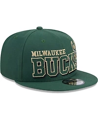 New Era Men's Hunter Green Milwaukee Bucks Gameday 9FIFTY Snapback Hat