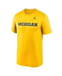 Jordan Men's Michigan Wolverines Primetime Legend Wordmark T-Shirt