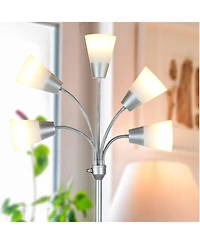 Medusa Modern 78" Led 5-Light Floor Lamp with Interchangeable Shades