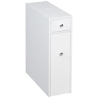 Wooden Narrow Modern Bathroom Furniture Cabinet, White