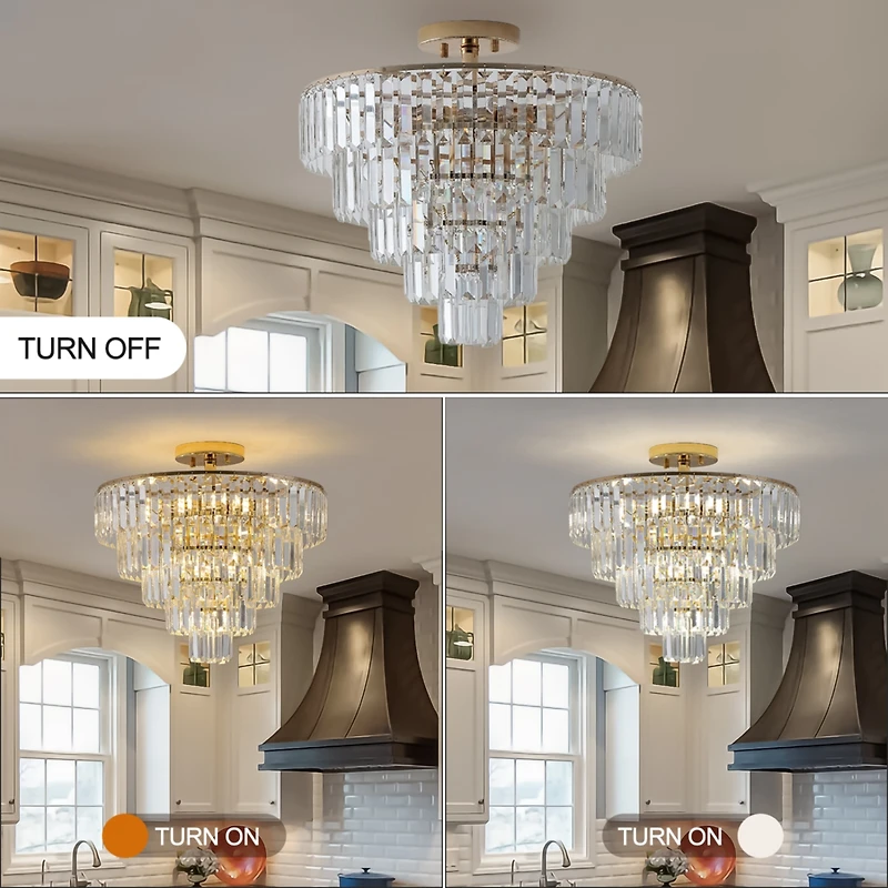 Streamdale 5-Tier Round Crystal Chandelier for Modern Home Decor