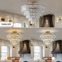 Streamdale 5-Tier Round Crystal Chandelier for Modern Home Decor