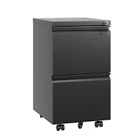 Simplie Fun 2-Drawer Mobile File Cabinet with Lock for Hanging Files (Fully Assembled