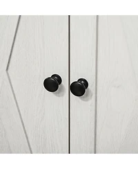 Simplie Fun Farmhouse Barn Door Accent Cabinet with Drawer & Shelf