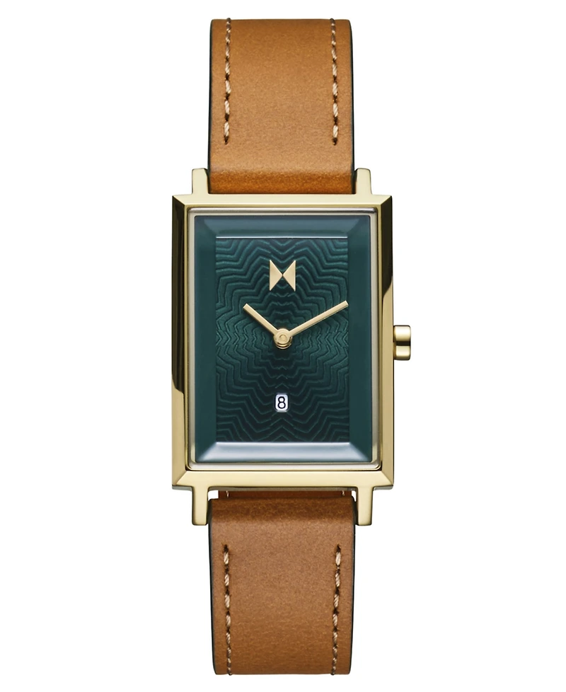Mvmt Women's Signature Square Brown Leather Watch 24mm
