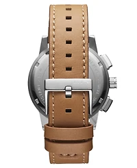 Mvmt Men's Chrono Ii Brown Leather Strap Watch 44mm