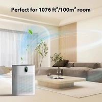 Morento Hepa Air Purifier for Home Large Room up to 1076 Sq Ft with Pm 2.5 Display Air Quality Sensor, White