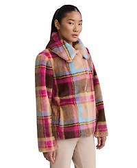 Nvlt Women's Faux Fur Plaid Jacket