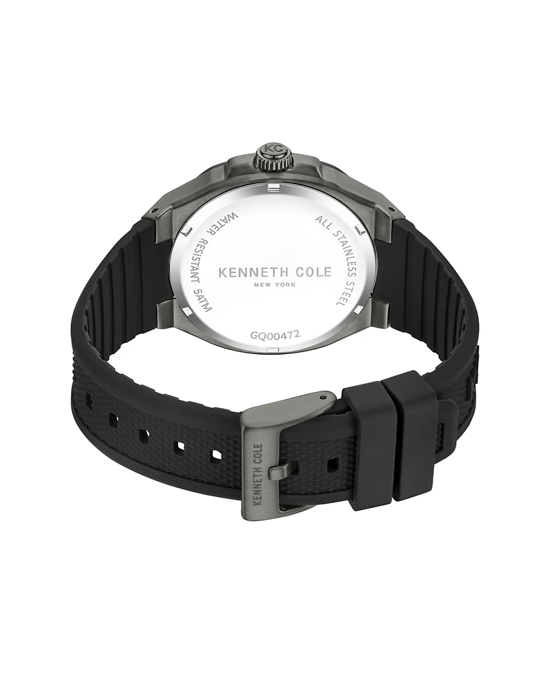 Kenneth Cole New York Men's Dress Sport Black Stainless Steel Watch, 43.5mm