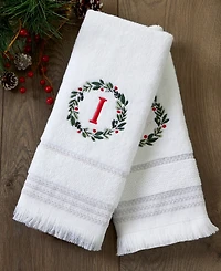 Skl Home Wreath Monogram Cotton Hand Towel, 16" x 26"