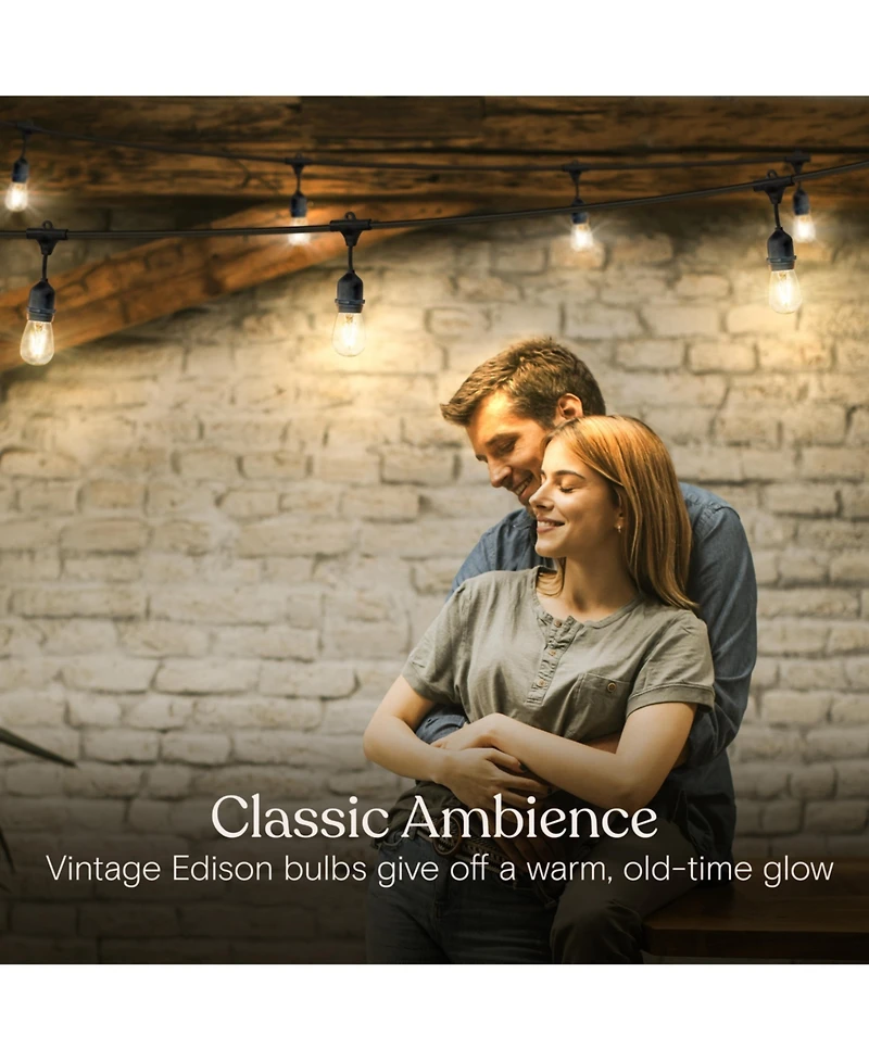 Ambience Pro 24 ft. Indoor/Outdoor Led Weatherproof 1-Watt String Lights