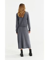 Chinti & Parker Women's Wool Cashmere Cropped Sporty Sweater