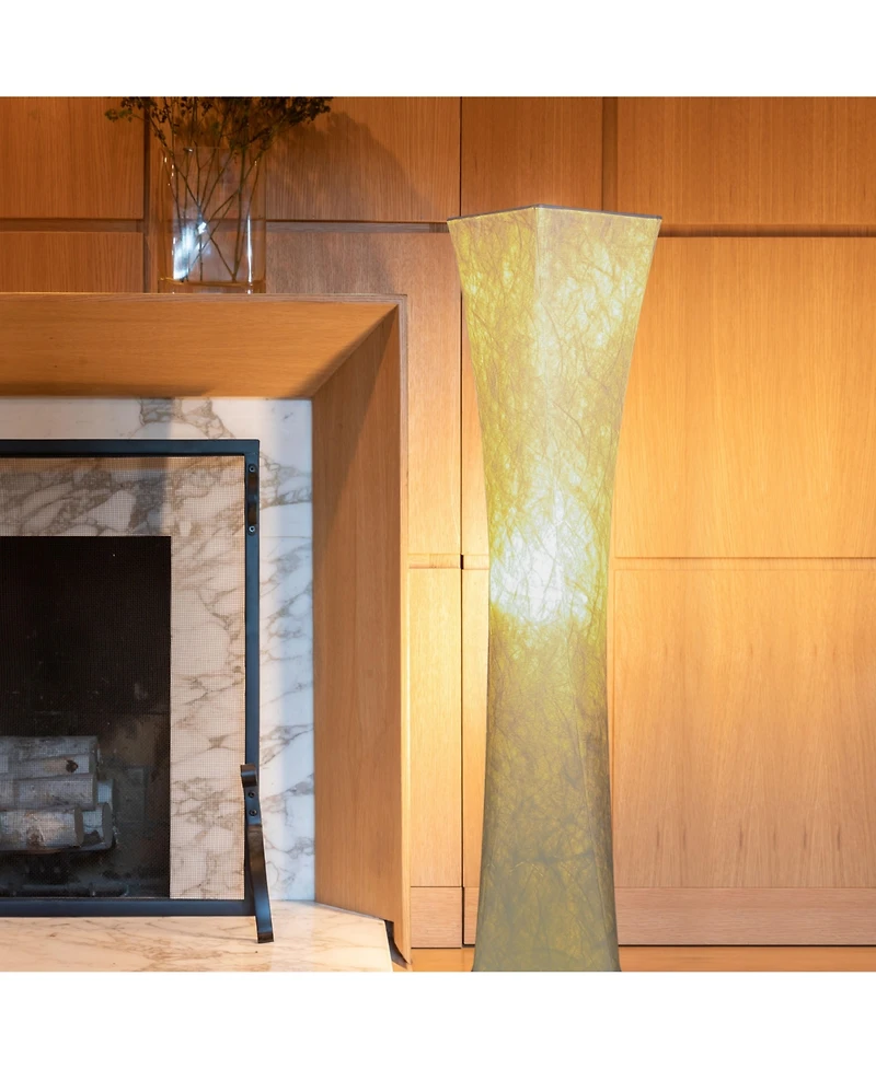Harmony 54" Led Column Floor Lamp with Fabric Square Shade