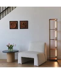 Brightech Aria 63" Shelf with Dimmable Led Lights and Wireless Charging Pad