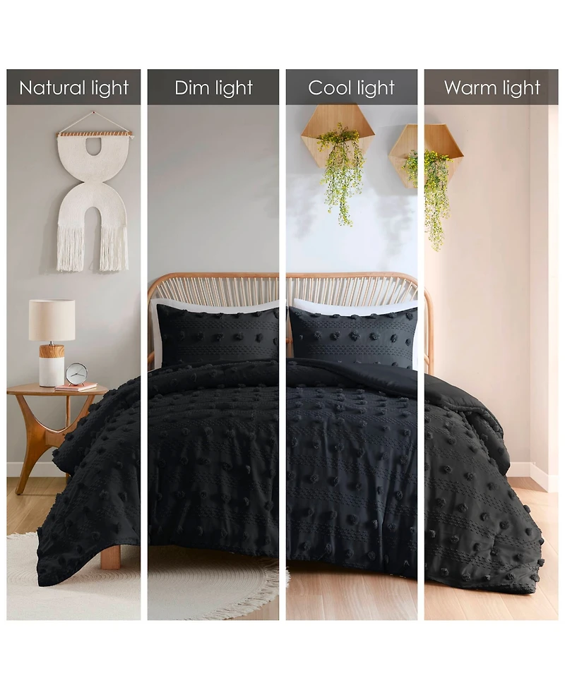 Intelligent Design Lucy Clip Jacquard 3-Piece Comforter Set