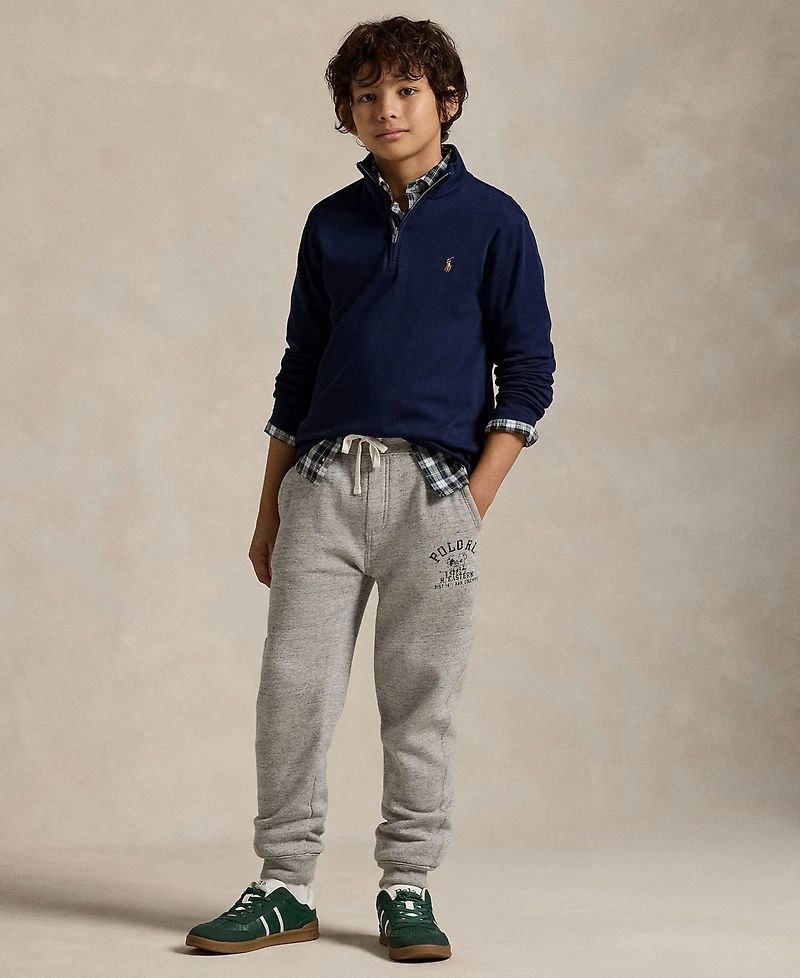Polo Ralph Lauren Big Boys Cotton Interlock Quarter-Zip Pullover