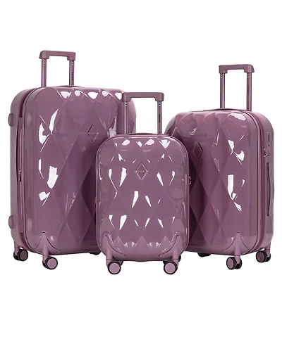 kensie Chic Hardside Luggage Set, 3-Piece