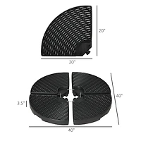 Hdpe Patio Umbrella Base Weights (Round)