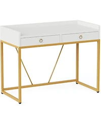 Tribesigns 55" Industrial Executive Desk, Rustic Simple Computer Laptop Desk, Study Writing Table Business Workstation