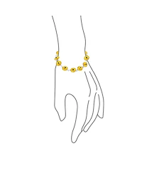 Bling Jewelry Multicolor Evil Eye Strand Bracelet in Sterling Silver