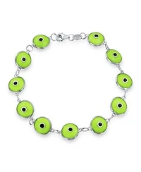 Bling Jewelry Protection Good Luck Amulet Strand Bracelet Multicolor Evil Eye Beads 7 7.5 Inch