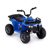 6V Kids Ride On Electric Atv with Led Headlights and MP3 Player-Blue