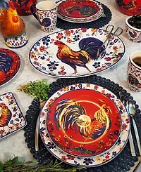 Certified International Morning Rooster Oval Platter