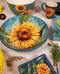 Certified International Golden Sunflowers Serving Bowl
