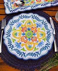 Certified International Flores Set of 4 Dinner Plate 11", Service For 4