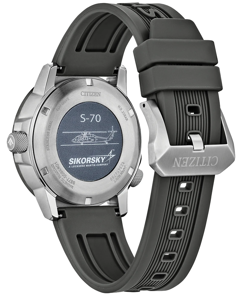 Citizen Eco-Drive Men's Promaster Nighthawk Sikorsky Gray Rubber Strap Watch 42mm