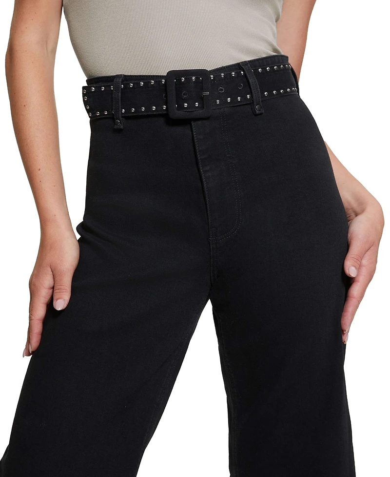 Guess Women's Dakota High-Rise Seamless Wide-Leg Jeans