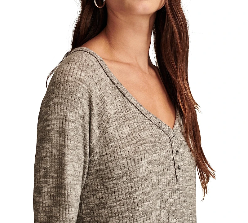 Lucky Brand Women's Cloud Henley Top