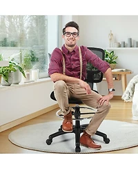 Vebreda Adjustable Height Mid Back Mesh Drafting Office Chair
