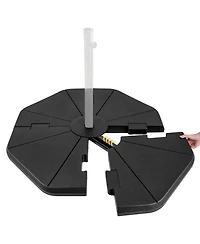 Skonyon 4-Piece Fillable Umbrella Base Stand for Garden Yard Poolside