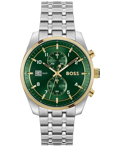 Hugo Boss Men's Sky Traveler Quartz Fashion Chrono Stainless Steel Watch 44mm