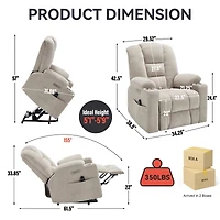 Mondawe Swivel And Rocker Power Recliner Chair