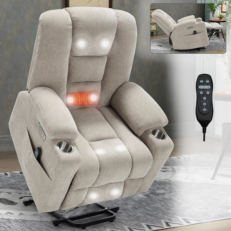 Mondawe Swivel And Rocker Power Recliner Chair
