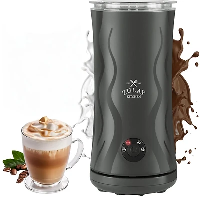 Zulay Kitchen Powerful 4-in-1 Electric Milk Frother and Steamer