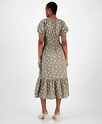 And Now This Women's Short-Sleeve Clip-Dot Midi Dress, Created for Macy's