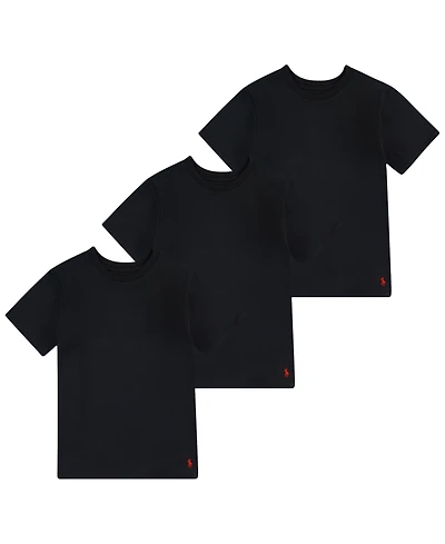 Polo Ralph Lauren Big Boys Crewneck Undershirts, 3 Pack