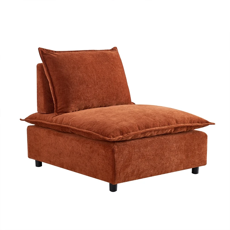 Streamdale Modern Upholstered Lounge Chair with Adjustable Backrest and Pillow